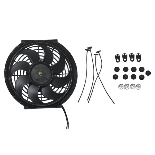 10" Universal Electric Radiator Fan 12V 80W with Mount Kit