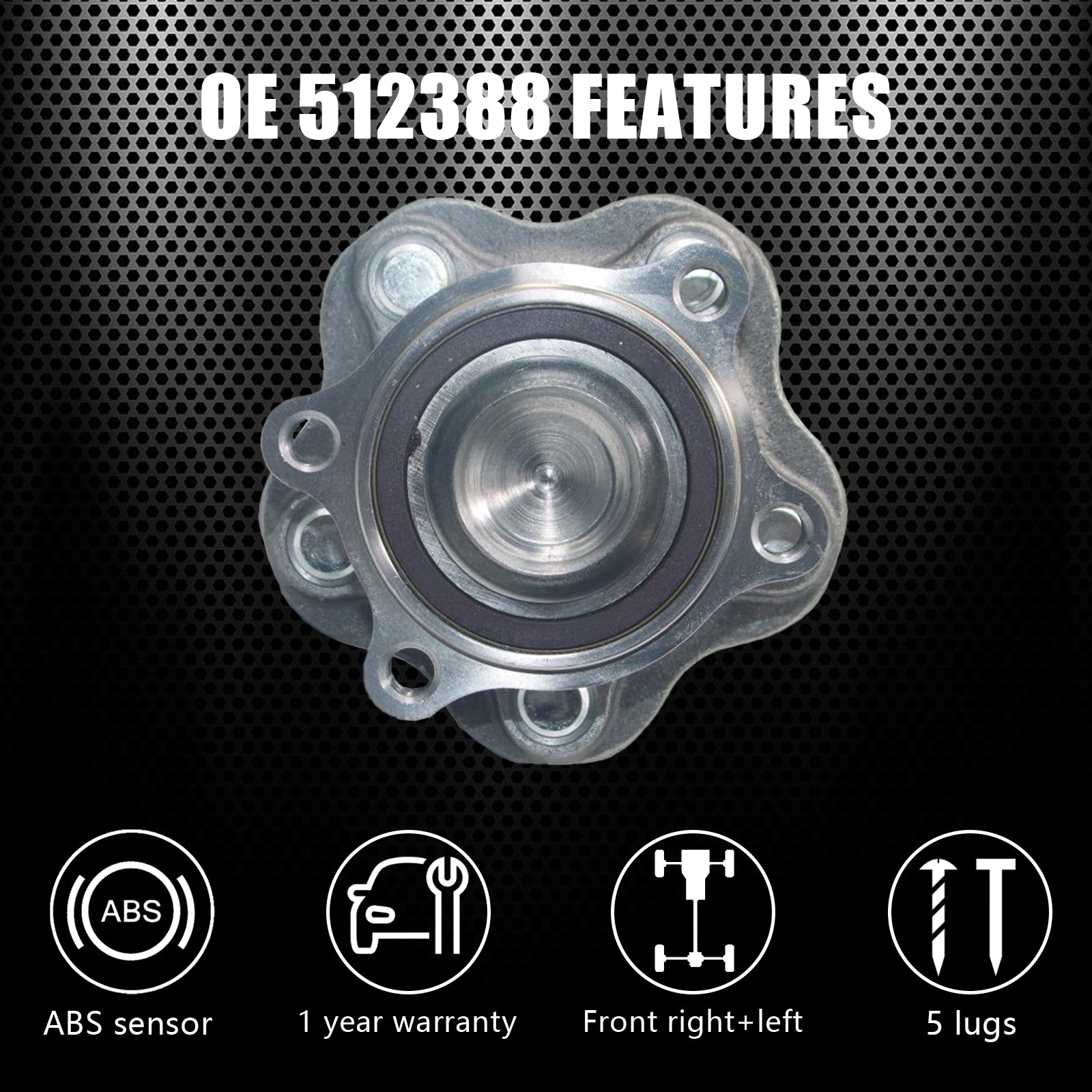 2x Rear Wheel Hub Bearings for 2007-2018 Nissan Altima Murano Pathfinder