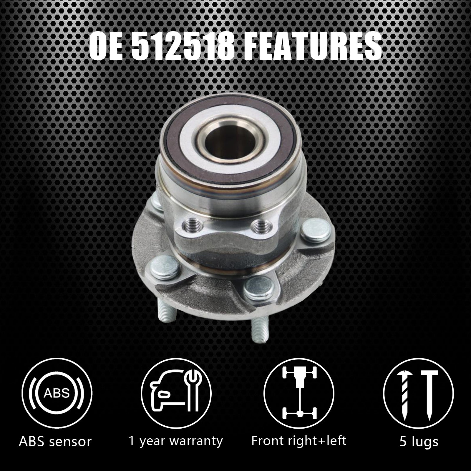 2x Rear Wheel Hub Assembly for Subaru XV 2012-2020