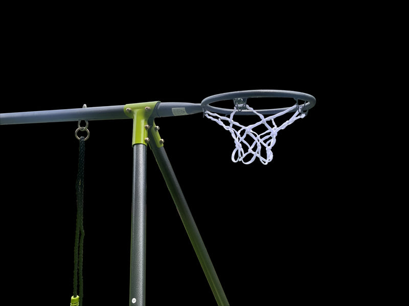 6-in-1 Outdoor Swing Set for Kids with Net Swing