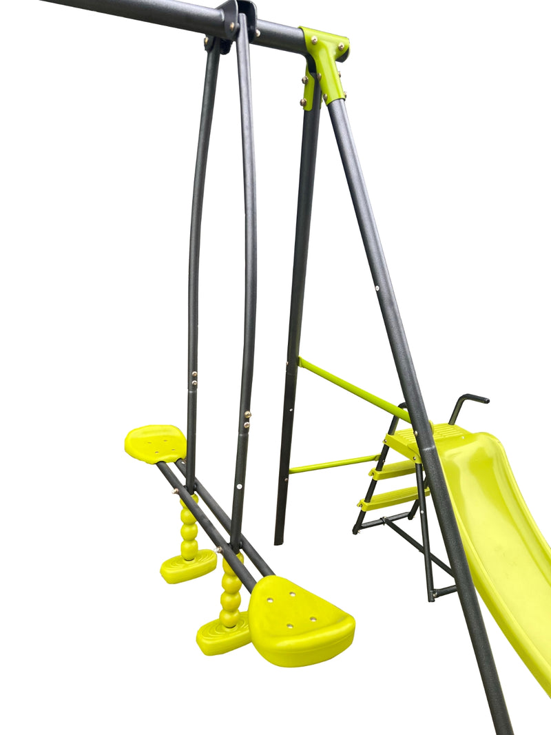 6-in-1 Outdoor Swing Set for Kids with Net Swing