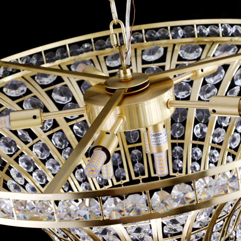 Luxury Crystal Waterfall Chandelier, 8-Light Modern