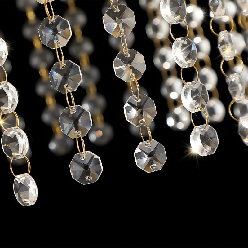 Luxury Crystal Waterfall Chandelier, 8-Light Modern