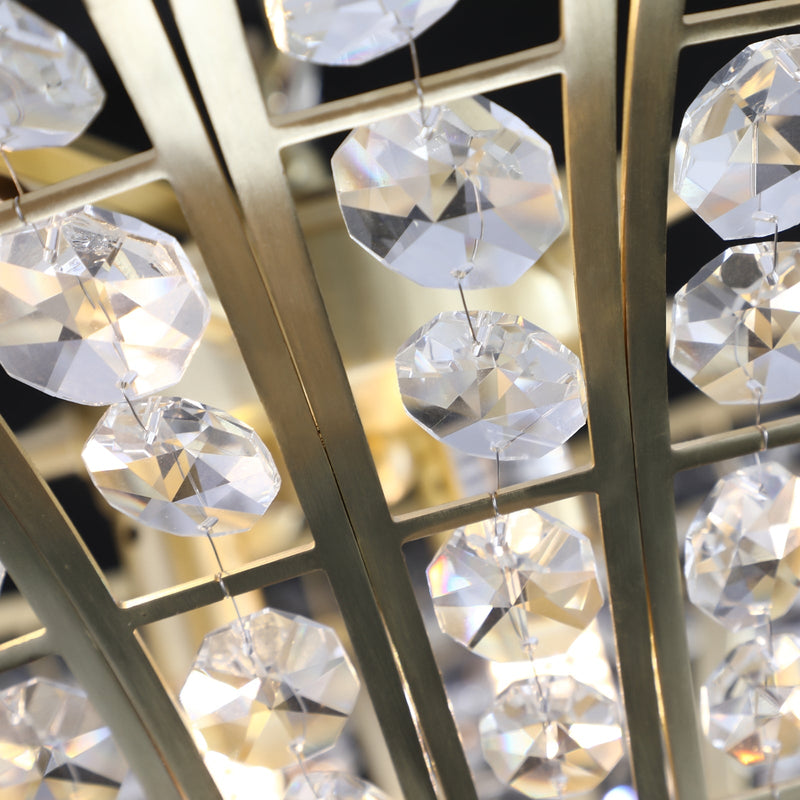 Luxury Crystal Waterfall Chandelier, 8-Light Modern
