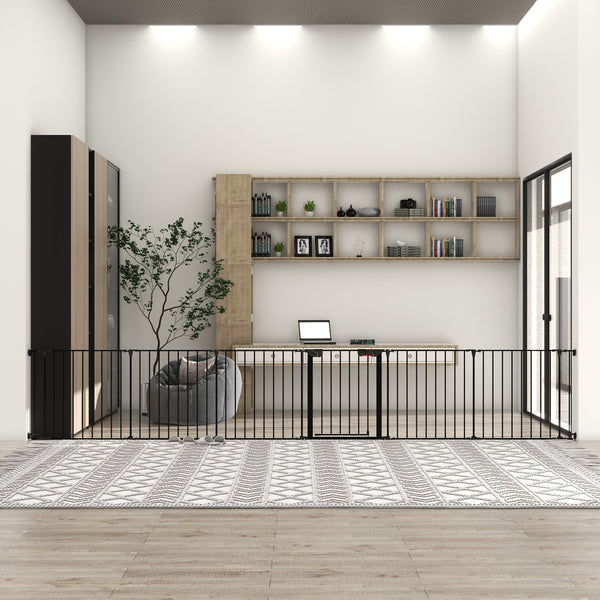 150" Adjustable Safety Gate Play Yard for Doorways & Fireplace