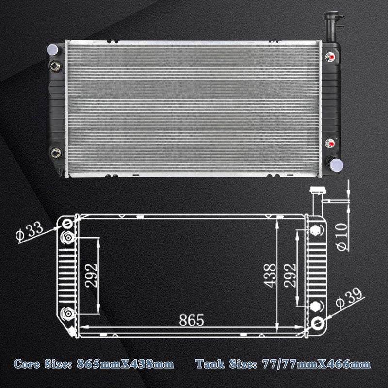 Aluminum Radiator for 04-18 GMC Savana 2500 3500 4500