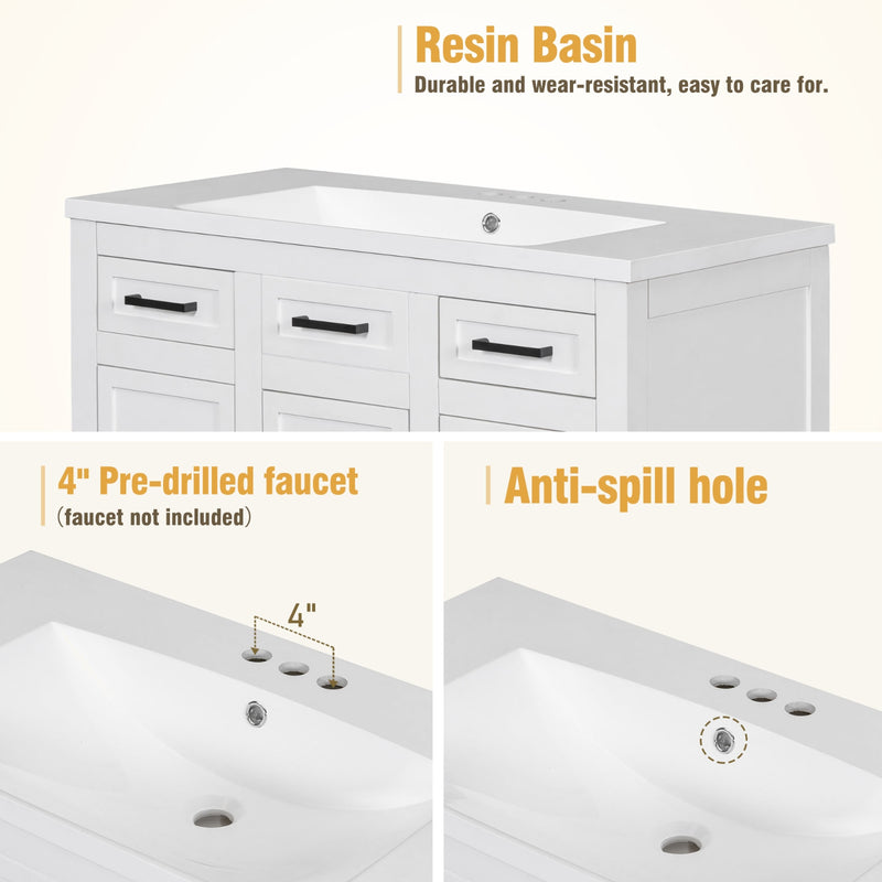 36" Bathroom Vanity with Sink & Storage Drawers