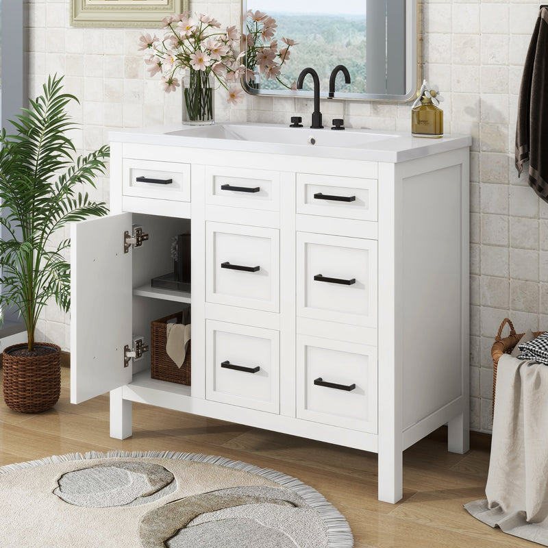 36" Bathroom Vanity with Sink & Storage Drawers