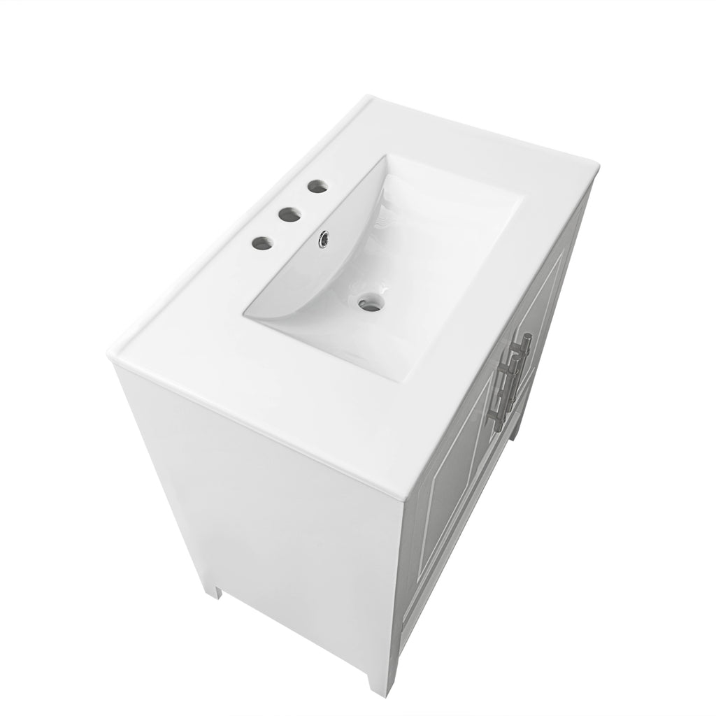 30" Bathroom Vanity with Sink & Solid Frame Cabinet