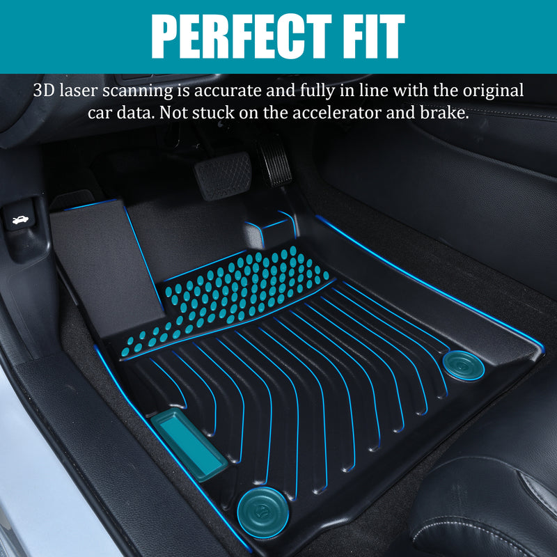 All-Weather TPE Rubber Floor Mats for 2017-2020 Elantra