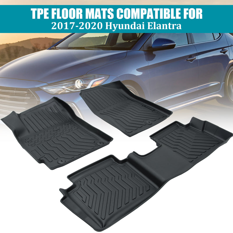 All-Weather TPE Rubber Floor Mats for 2017-2020 Elantra
