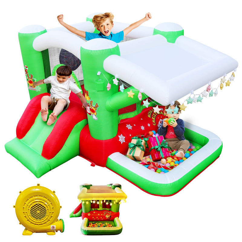 Christmas Inflatable Bounce House with Slide