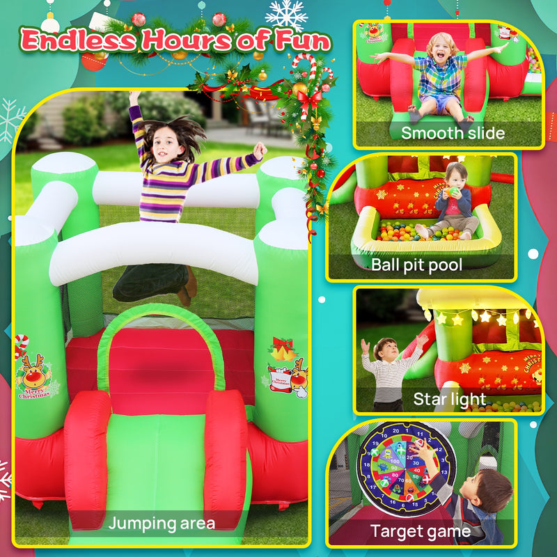 Christmas Inflatable Bounce House with Slide