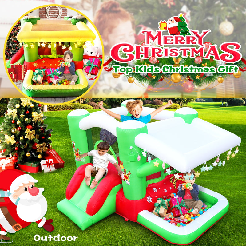 Christmas Inflatable Bounce House with Slide