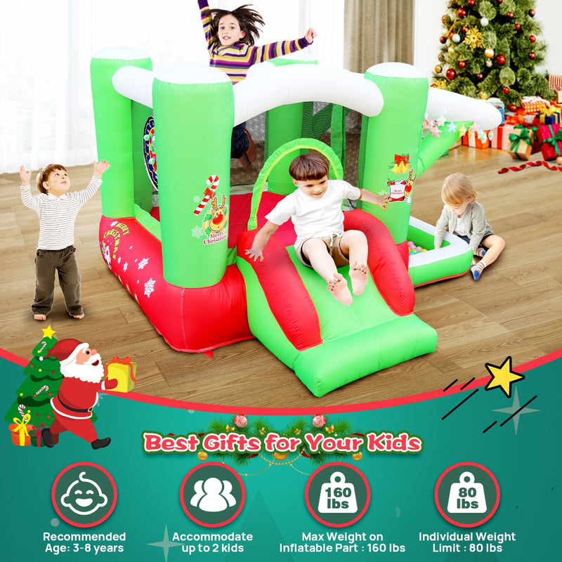 Christmas Inflatable Bounce House with Slide