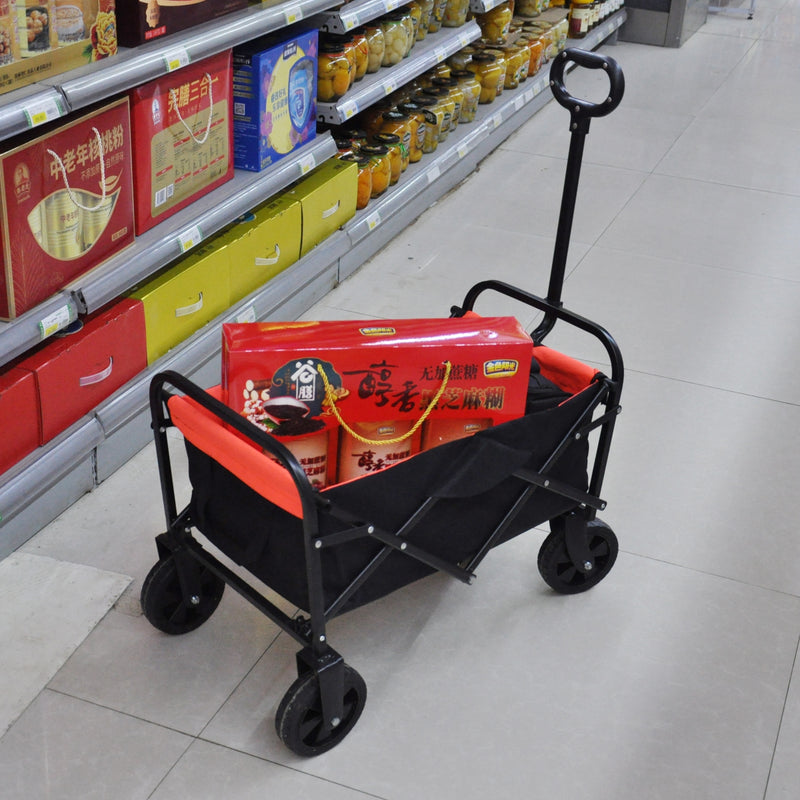 Folding Wagon Cart for Garden, Shopping & Beach Use