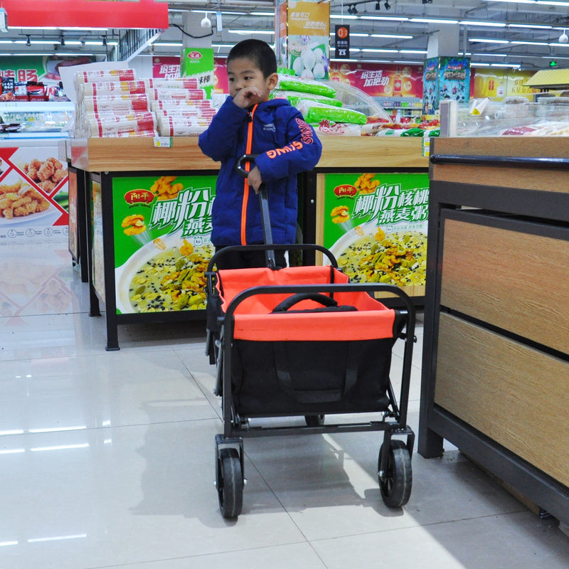 Folding Wagon Cart for Garden, Shopping & Beach Use