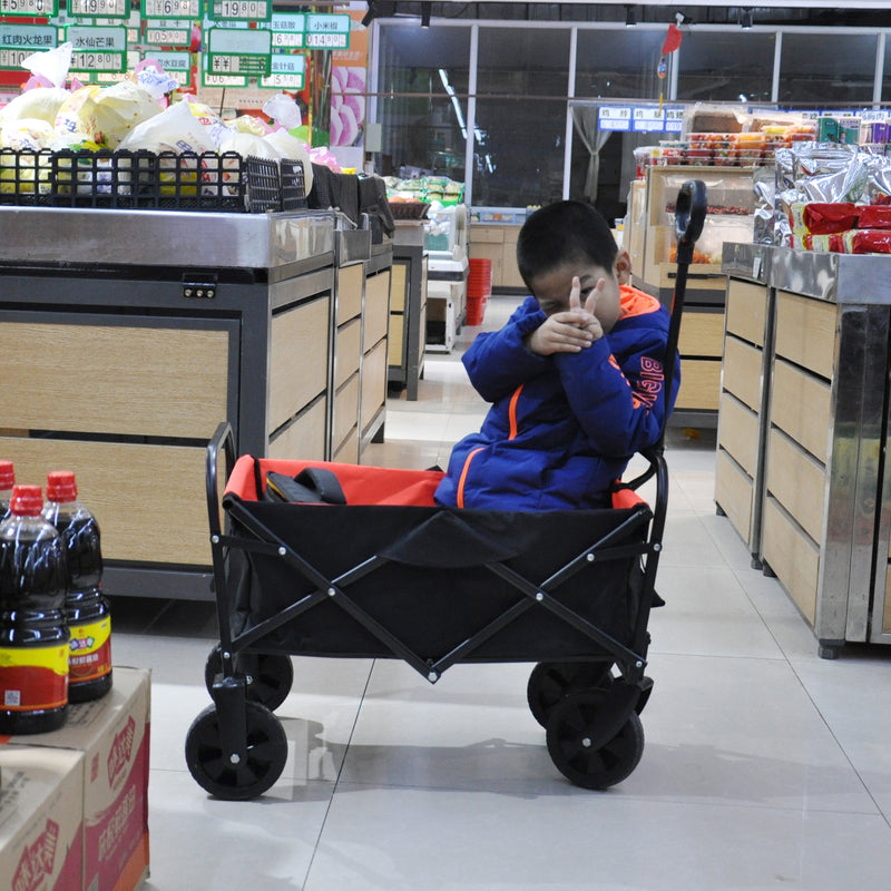 Folding Wagon Cart for Garden, Shopping & Beach Use