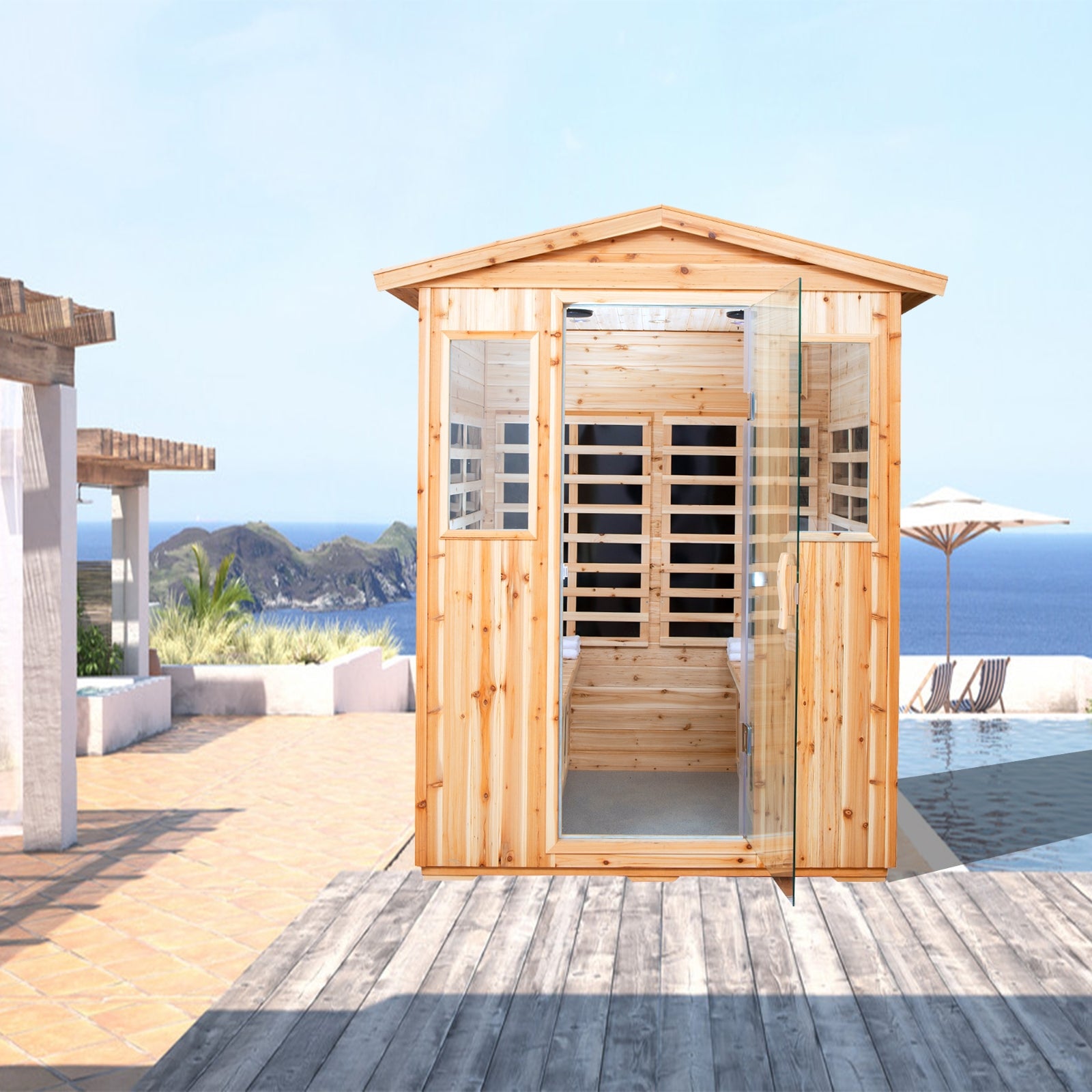 Four Person Far Infrared Outdoor Sauna Room