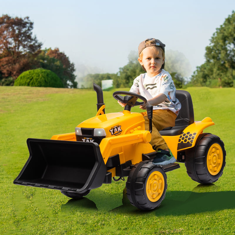 12V Kids Ride-On Excavator - Electric Excavator Toy