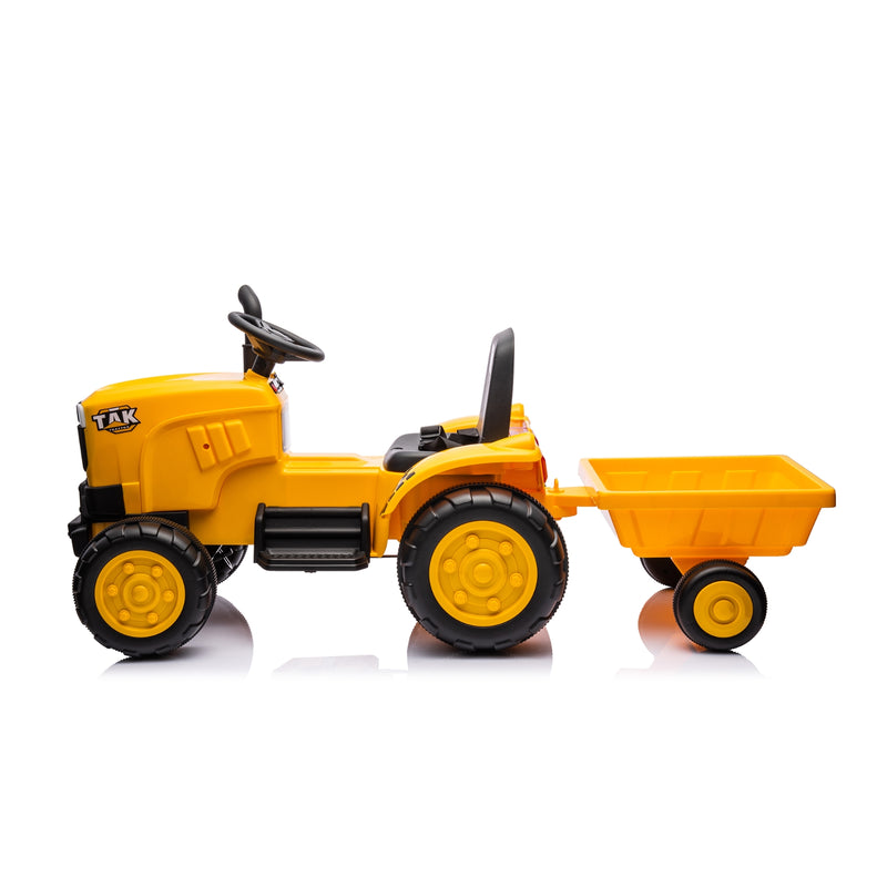 12V Kids Ride-On Tractor - Electric Excavator Toy