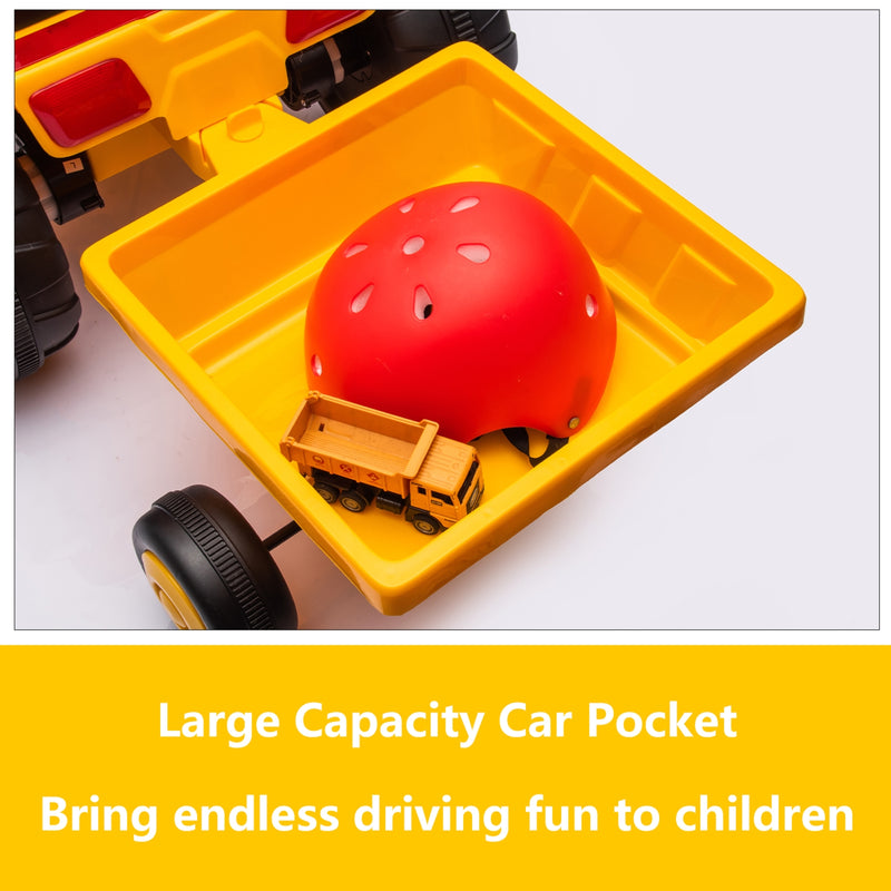 12V Kids Ride-On Tractor - Electric Excavator Toy