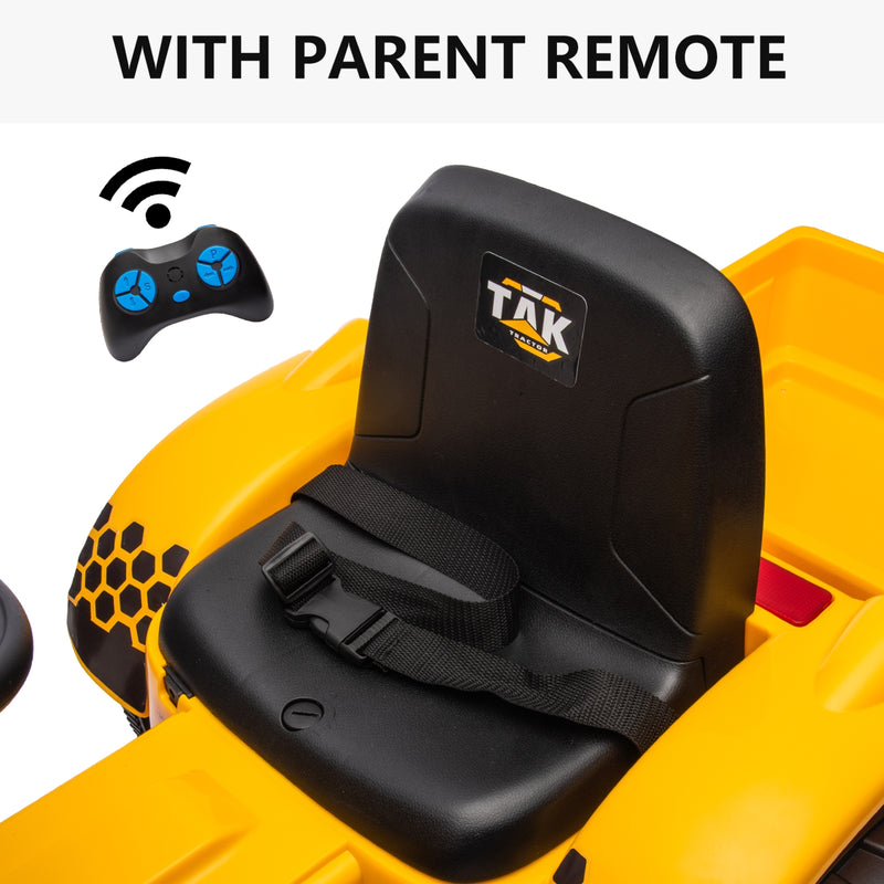 12V Kids Ride-On Tractor - Electric Excavator Toy