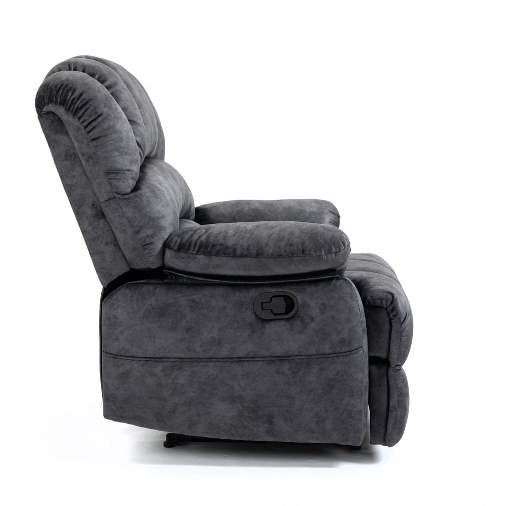 Large Fabric Recliner Chair for Living Room, Gray