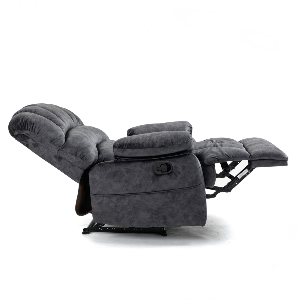 Large Fabric Recliner Chair for Living Room, Gray