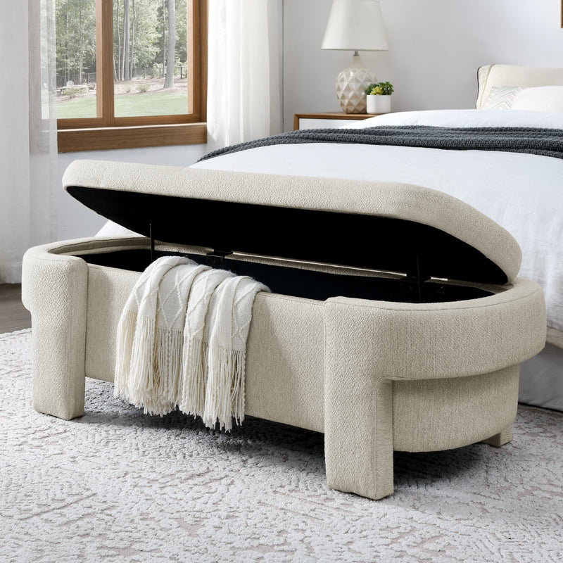 Linen Storage Bench for Living Room, Entryway & Bedroom