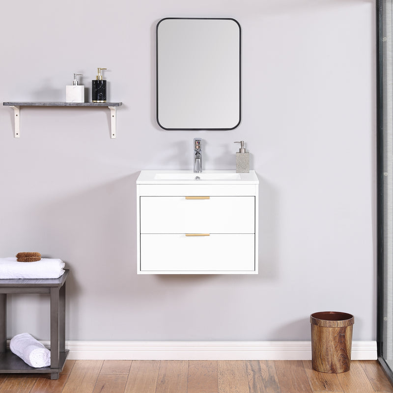 24" Floating Bathroom Vanity with Sink & Soft Close