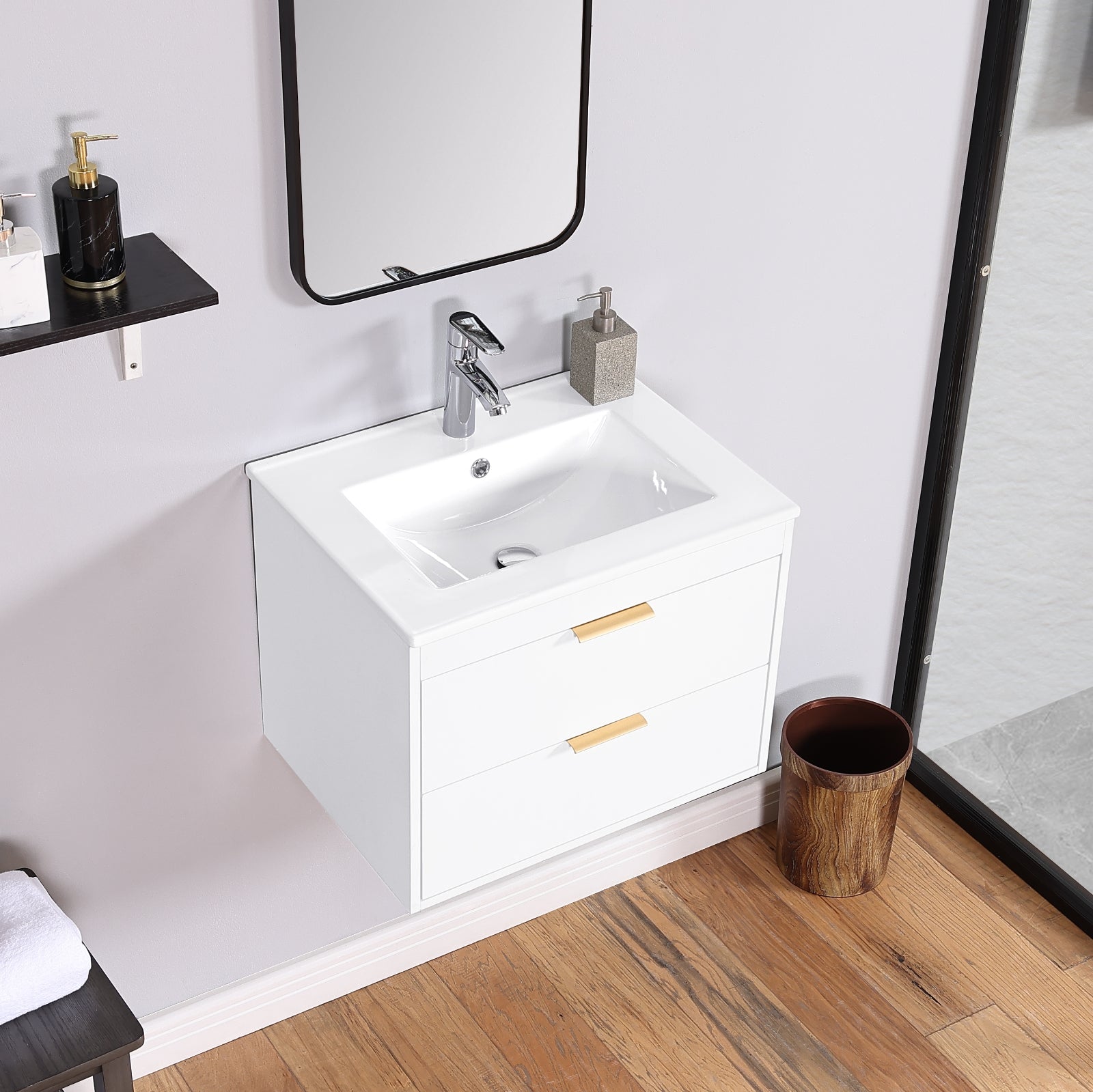 24" Floating Bathroom Vanity with Sink & Soft Close