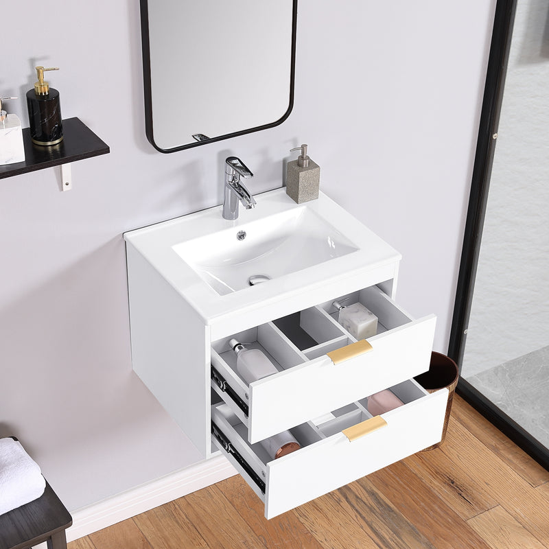24" Floating Bathroom Vanity with Sink & Soft Close