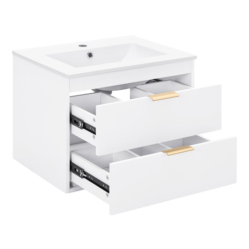24" Floating Bathroom Vanity with Sink & Soft Close
