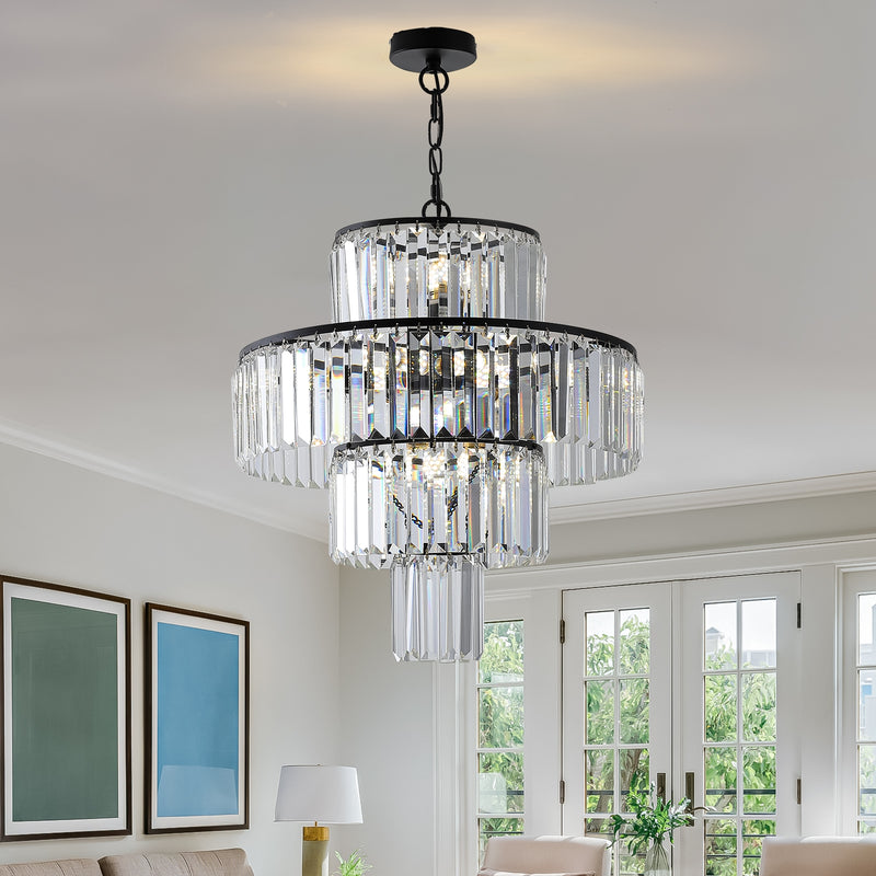Luxury Crystal Chandelier Modern Pendant Light Fixture for Dining Room