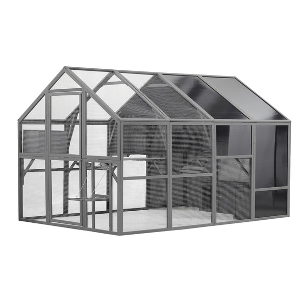 Outdoor Wooden Cat Enclosure Catio House