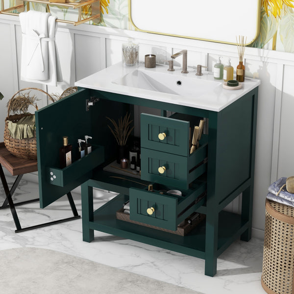 Modern Bathroom Vanity with Sink & Storage