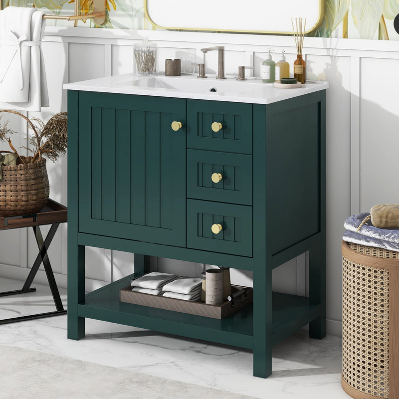 Modern Bathroom Vanity with Sink & Storage