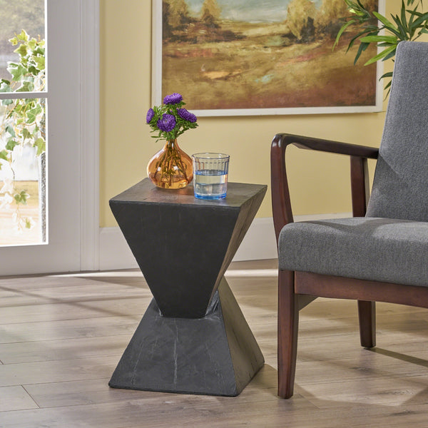 Modern Concrete Outdoor Side Table for Patio or Home