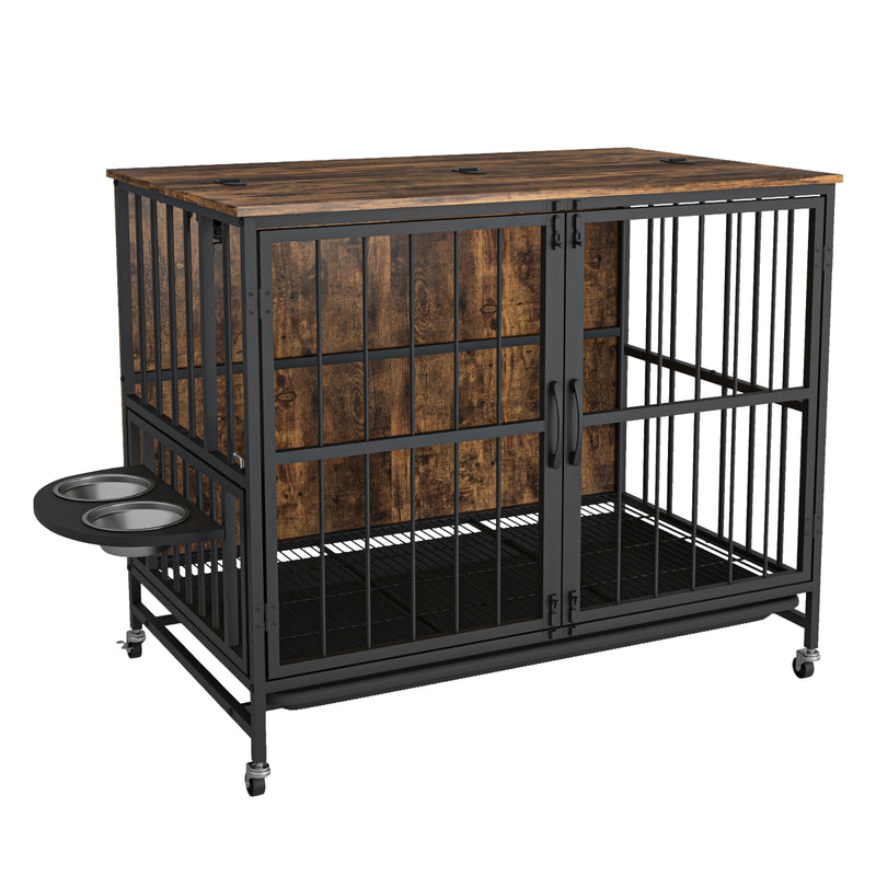 Modern Dog Crate Furniture for Large Dogs with Removable Tray