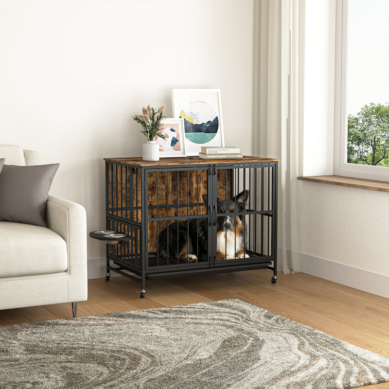 Modern Dog Crate Furniture for Large Dogs with Removable Tray