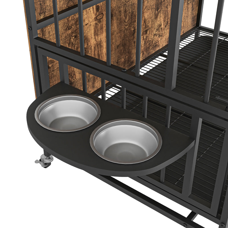 Modern Dog Crate Furniture for Large Dogs with Removable Tray