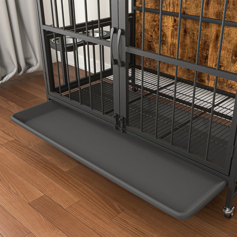 Modern Dog Crate Furniture for Large Dogs with Removable Tray