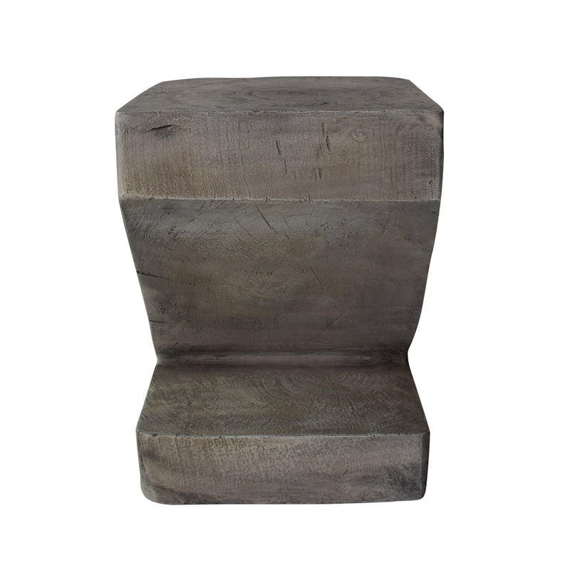 Modern Light Gray Concrete Outdoor Side Table