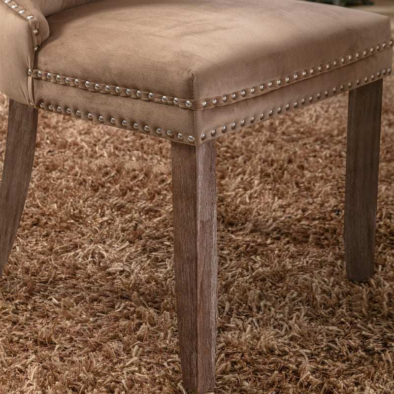 Modern Tufted Velvet Dining Chair, Solid Wood Frame