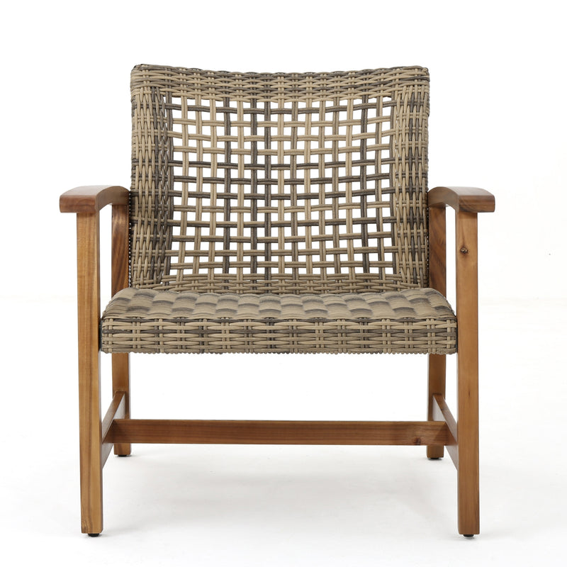Outdoor Acacia Wood Club Chairs - Weather Resistant Seating