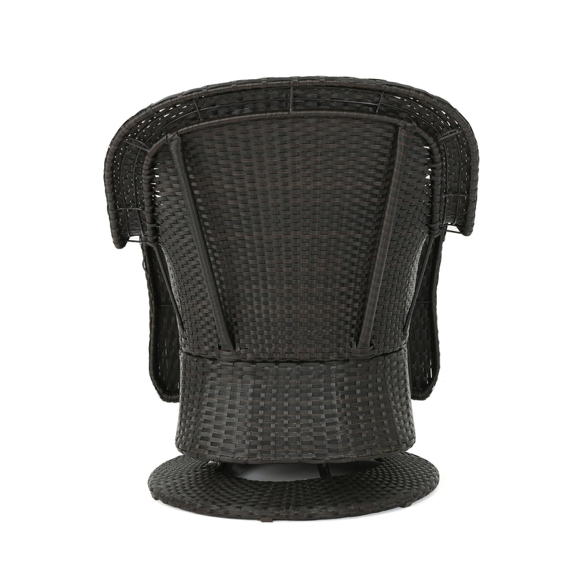 Outdoor Swivel Rocking Chairs - Rattan Patio Club Chairs