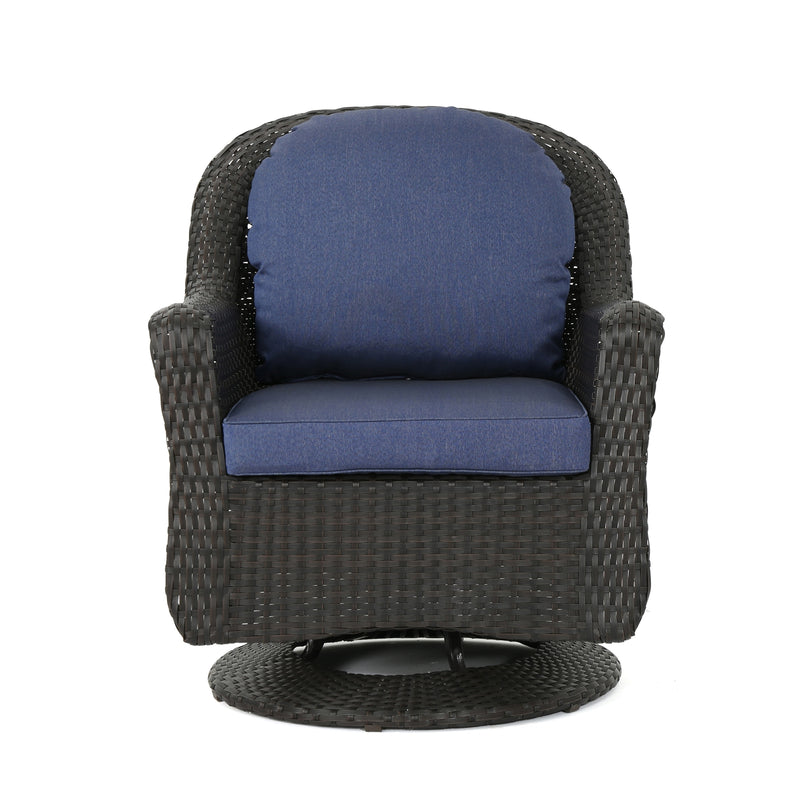 Outdoor Swivel Rocking Chairs - Rattan Patio Club Chairs