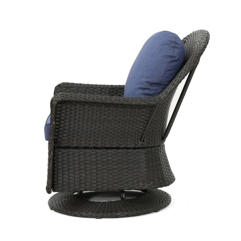 Outdoor Swivel Rocking Chairs - Rattan Patio Club Chairs