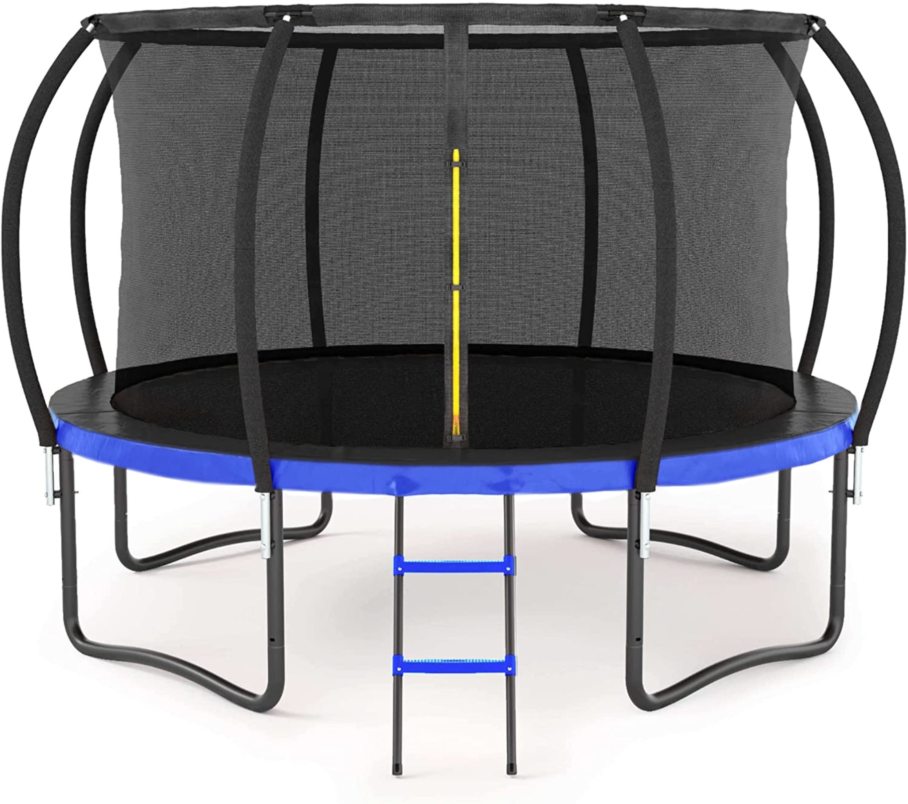 12FT Outdoor Trampoline with Safety Net, Ladder & Spring Cover